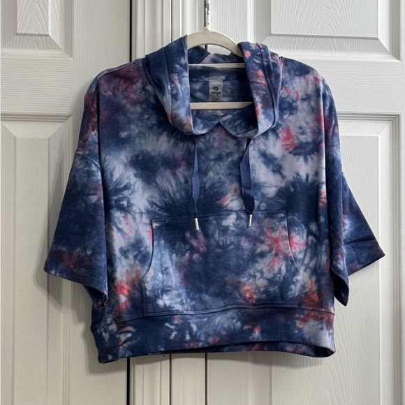 Mono B Oversized Cropped Tie-Dye Hoodie Sweatshirt Size L & M, NWT - Picture 6 of 10